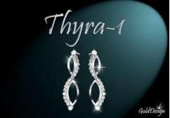 Thyra I - náušnice rhodium